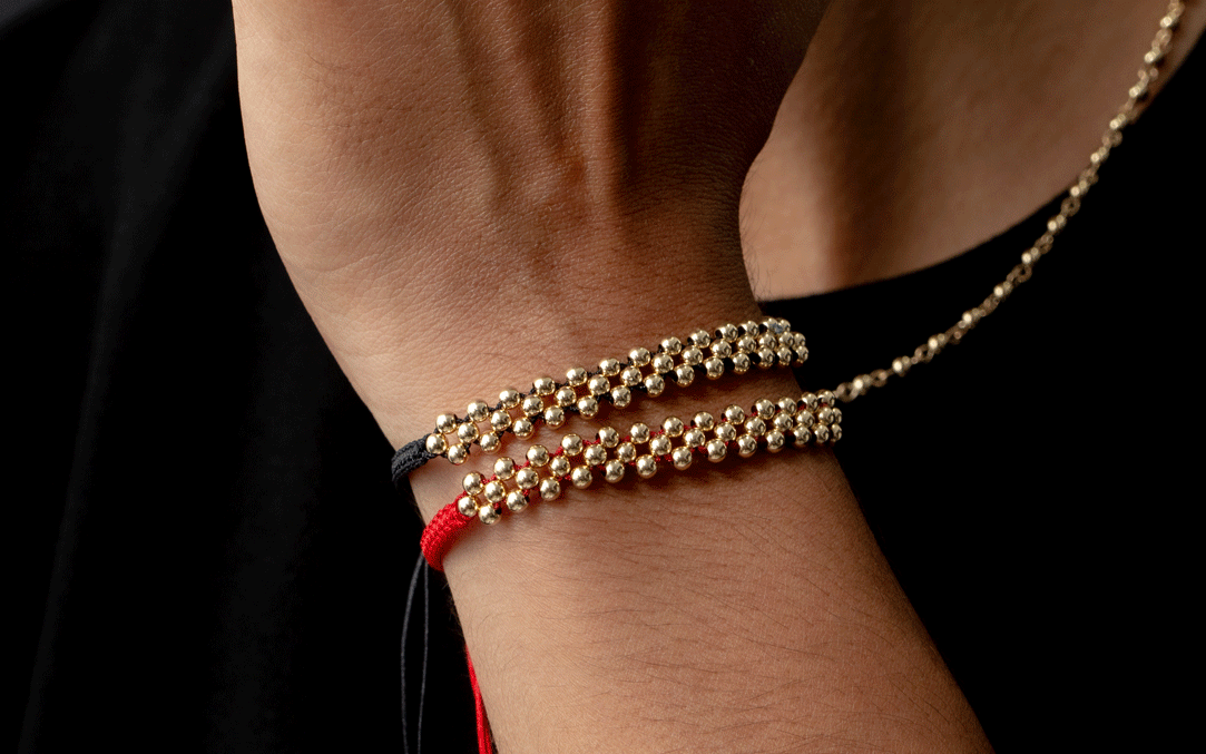 PULSERA B3MM TEJIDO TIPO ROSITA**