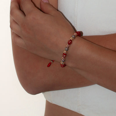 Pulsera oro laminado 18k b6mm (tres secuencias, tres tonos)