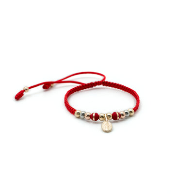 Pulsera oro laminado unisex 5mm dije virgen