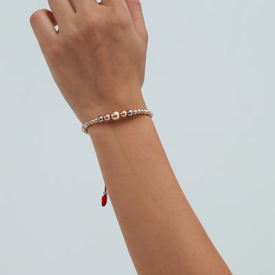 Pulsera bola 4mm degradado 3 tonos