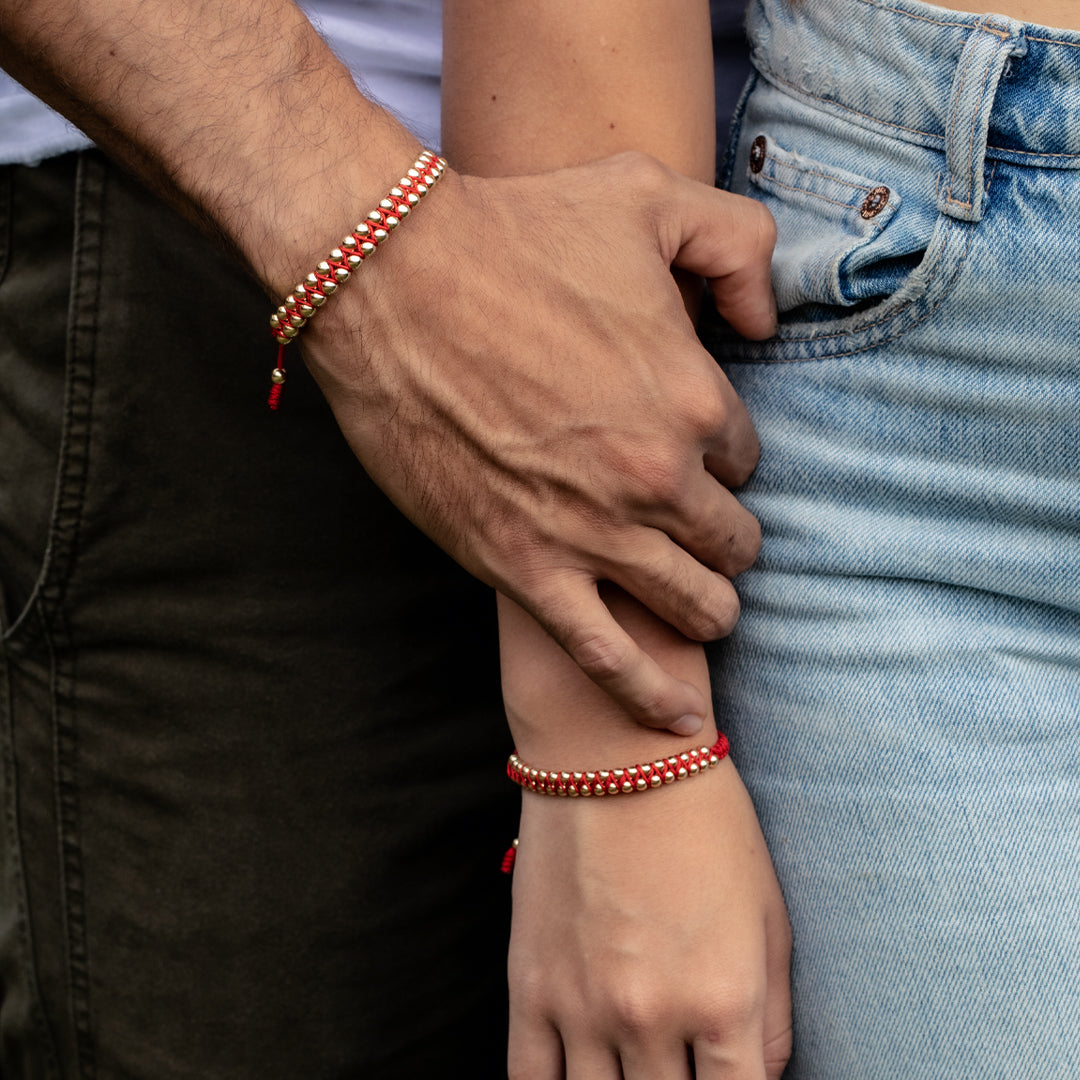 Pulsera Unisex Oro Laminado Zig Zag