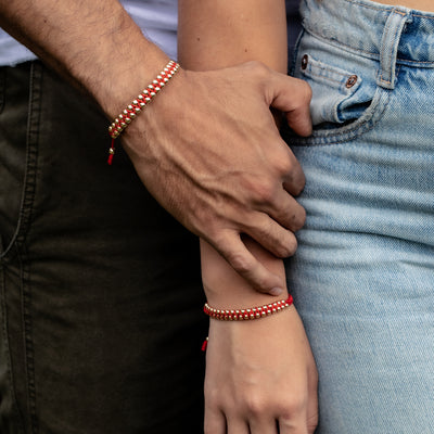 Pulsera Unisex Oro Laminado Zig Zag