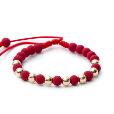 PULSERA B6MM INTERCALADO(7B) CENTRO-NEO*