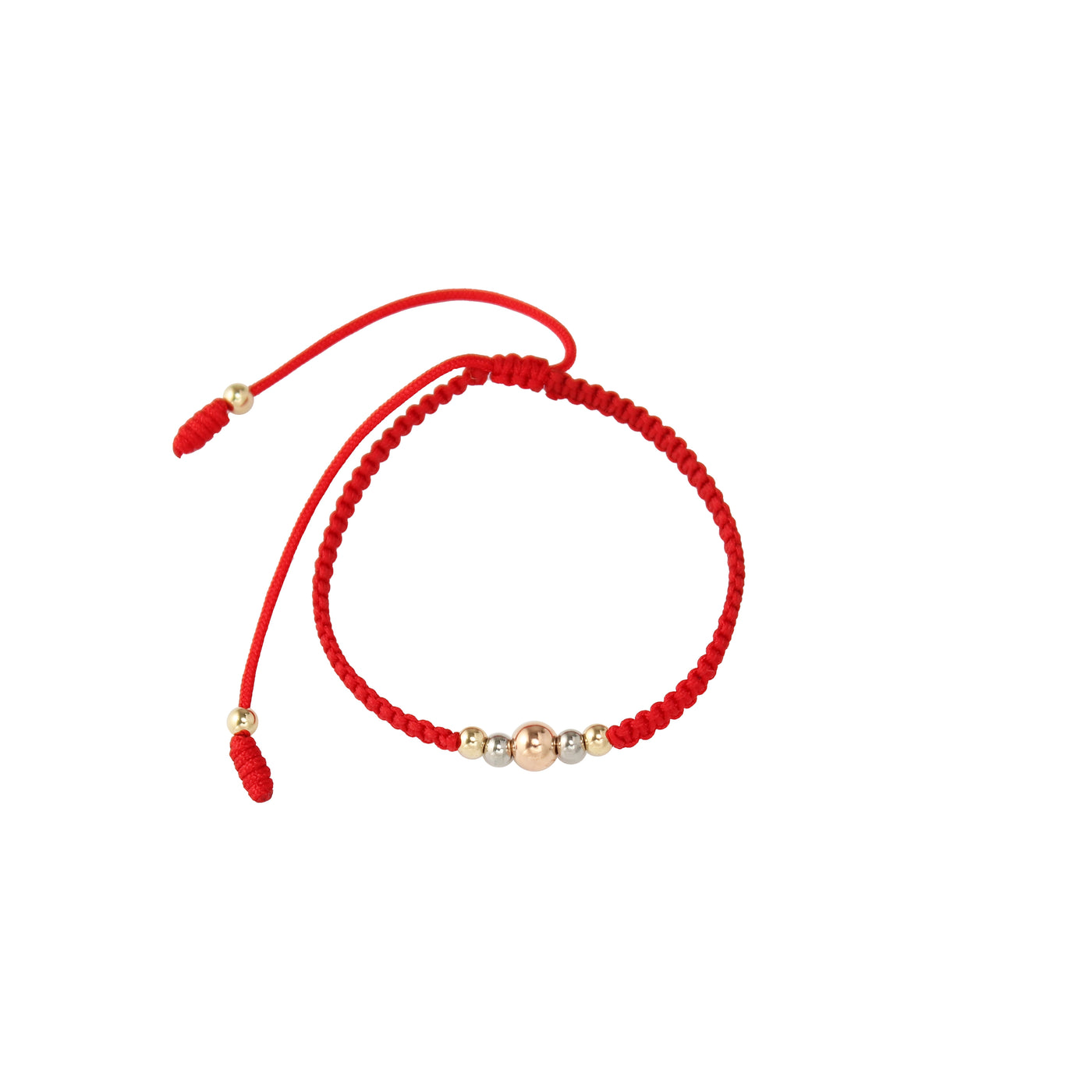 Pulsera oro laminado degrade tres tonos diamantada tejida