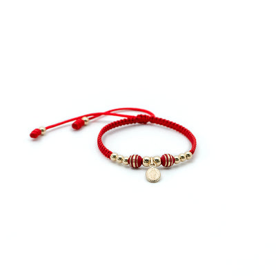 Pulsera tejida degradé dije virgen Neo