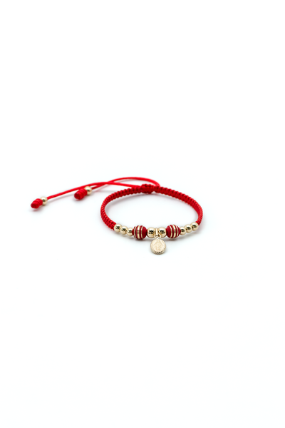PULSERA TEJIDA DEGRADE DIJE VIRGEN NEO