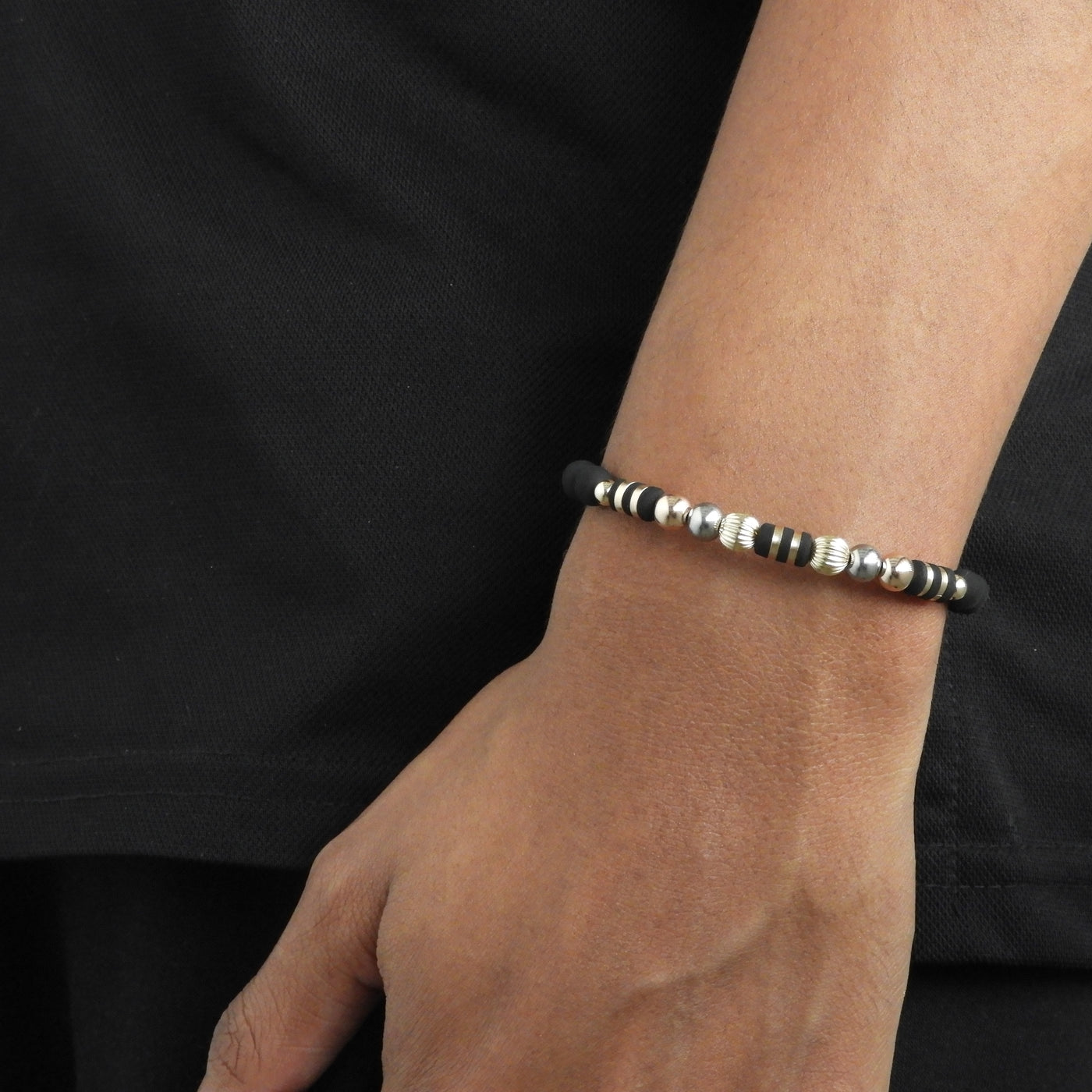 Pulsera barril cinta - tres tonos 