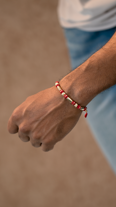 PULSERA BARRILES LISOS DORADOS- DTDA 6 - NEO 6