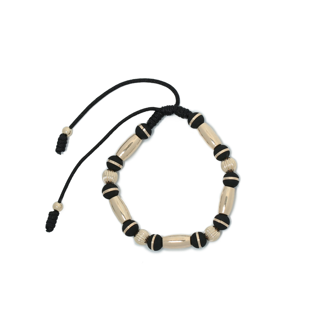 Pulsera barriles lisos dorados – DTDA 6 – Neo 6