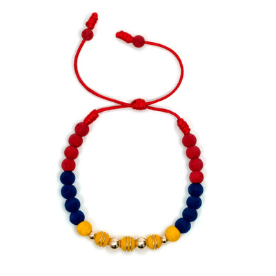 Pulsera oro laminado dorada neo doble aro bola 6mm y bola 4mm