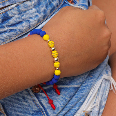 Pulsera oro laminado dorada neo doble aro bola 6mm y bola 4mm