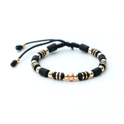 Pulsera b5 mm barriles con chata centro