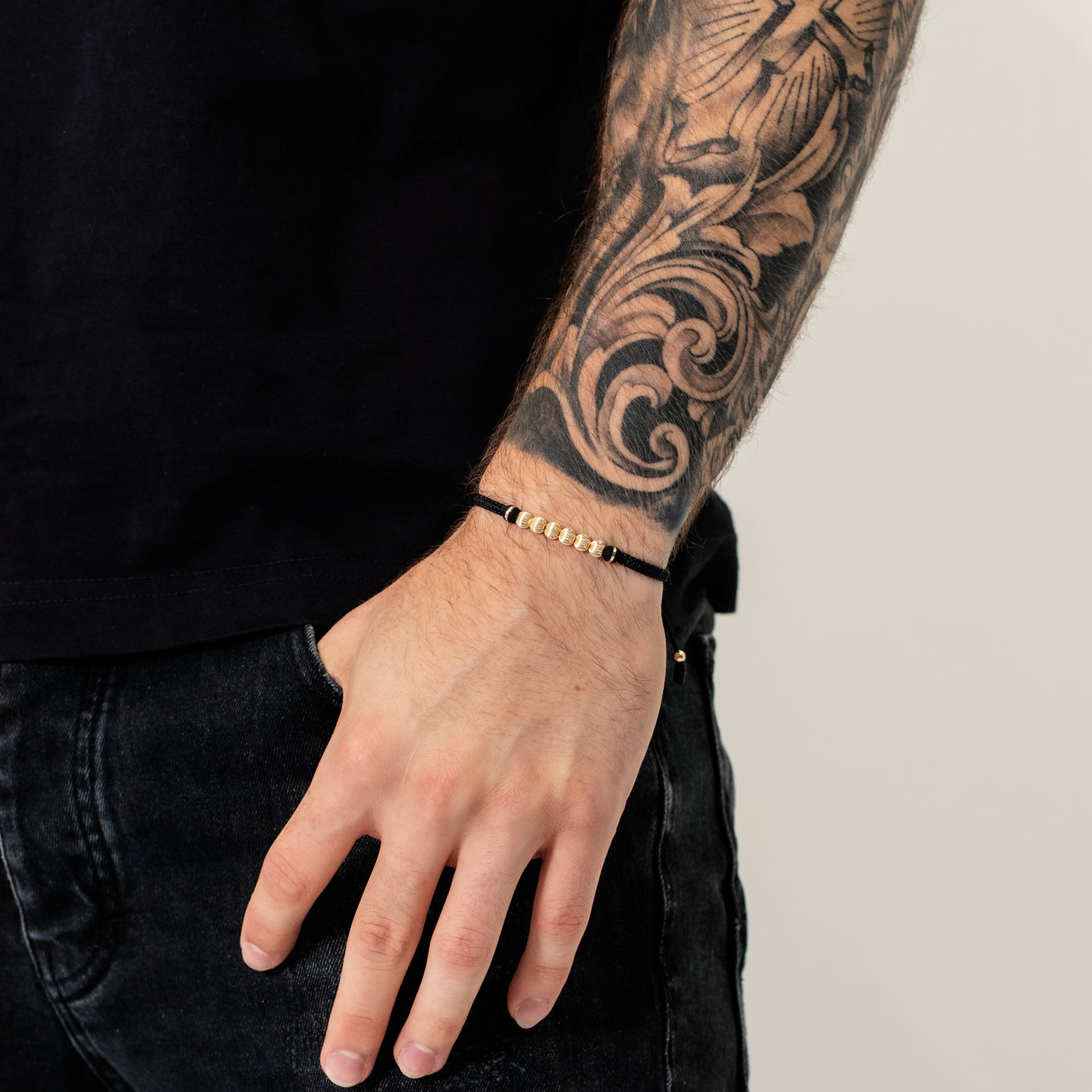 Pulsera tejida  acanalada