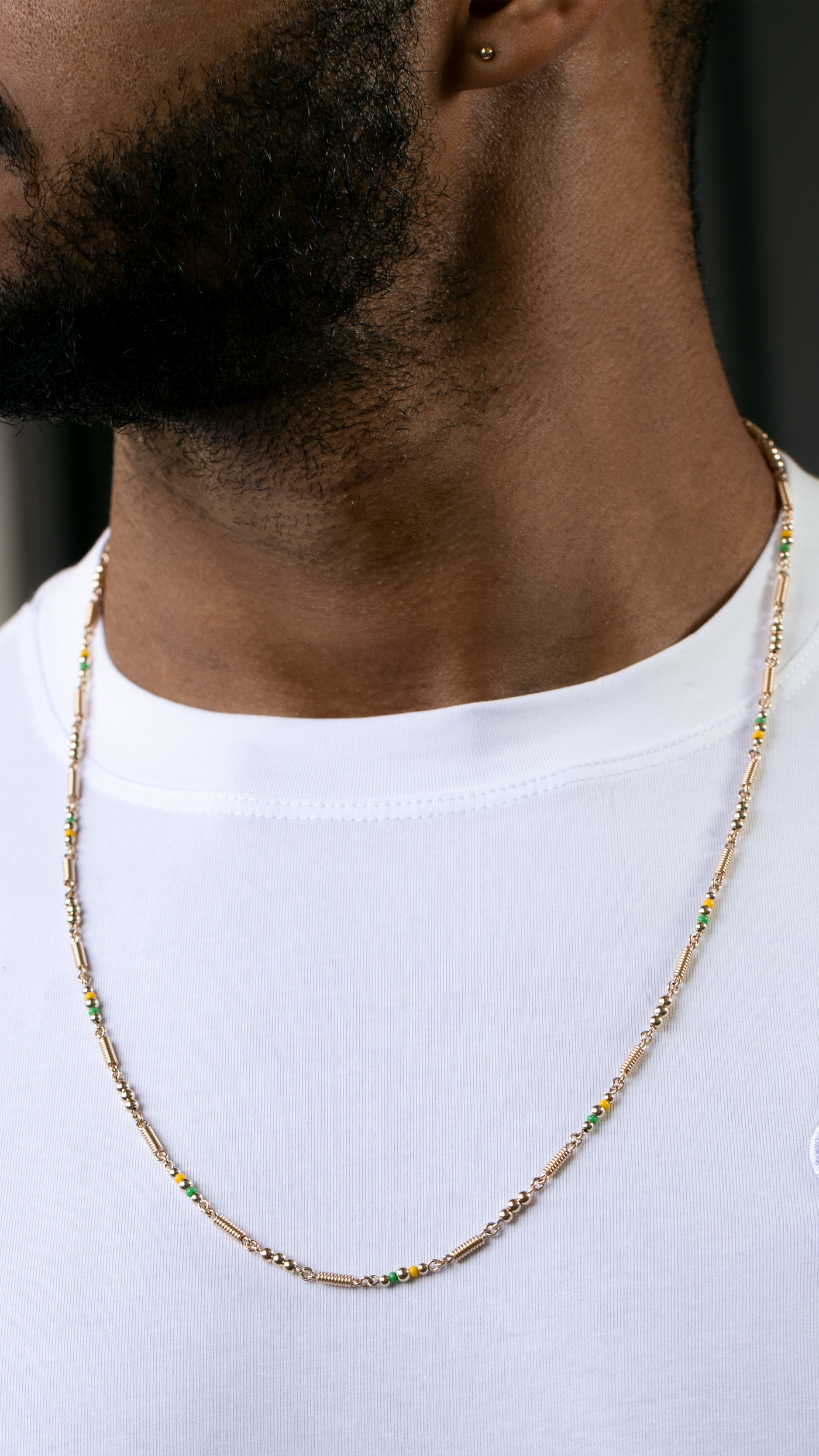 COLLAR MIYUKI ORO LAMINADO 18k  ESPECIAL TORNILLOS  3MM