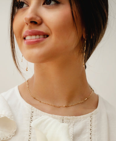 Collar Dama Canutillos Oro laminado 18k