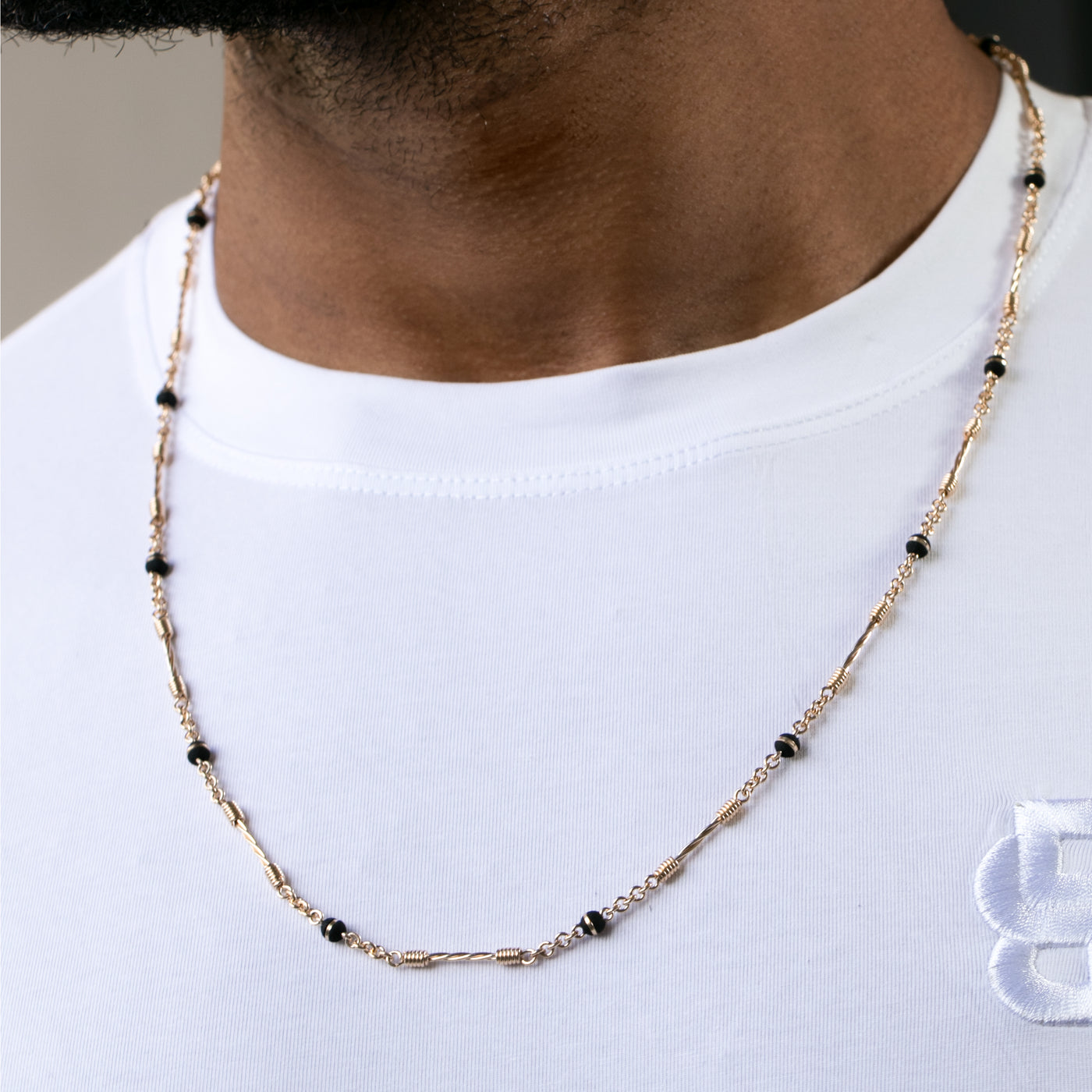 Collar Artesanal Greek Dorado Olympus Neopreno