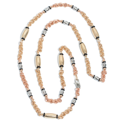 Collar Lam Argollas Ovalo 3 Tonos