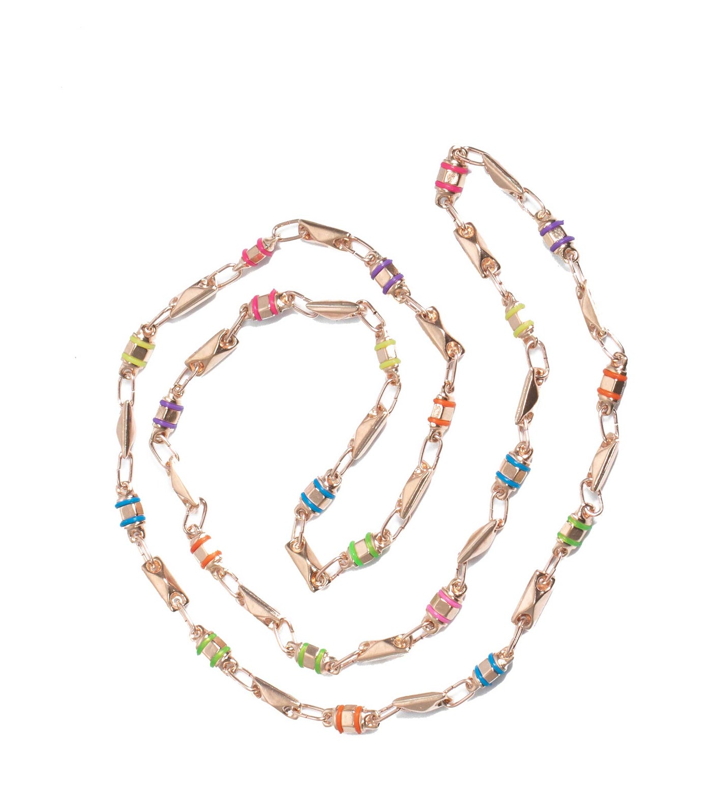 COLLAR LAM RUSTICO ROMBO Y TROQUEL ROSE