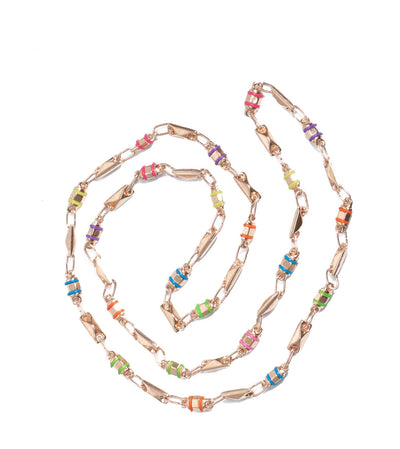 COLLAR LAM RUSTICO ROMBO Y TROQUEL ROSE