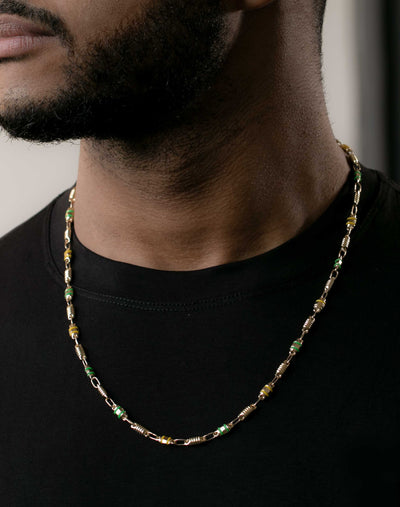 COLLAR LAM RUSTICO ROMBO Y T0RNILLO