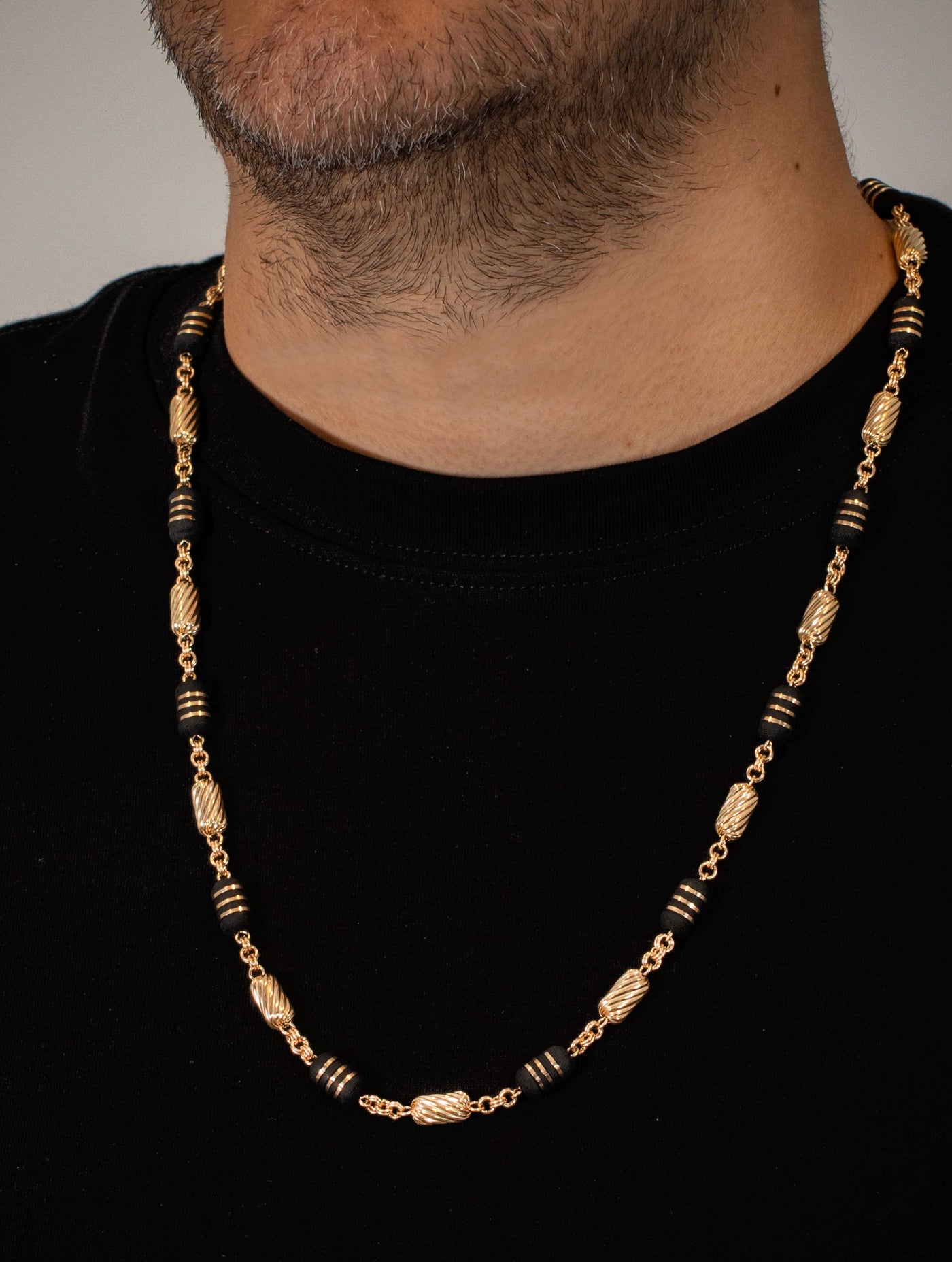 COLLAR LAM OVALO ESPIRAL 8MM BARRIL 3CINTAS
