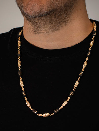 COLLAR LAM OVALO ESPIRAL 8MM BARRIL 3CINTAS