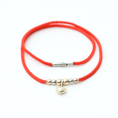 choker cordón broche degradé dije corazón