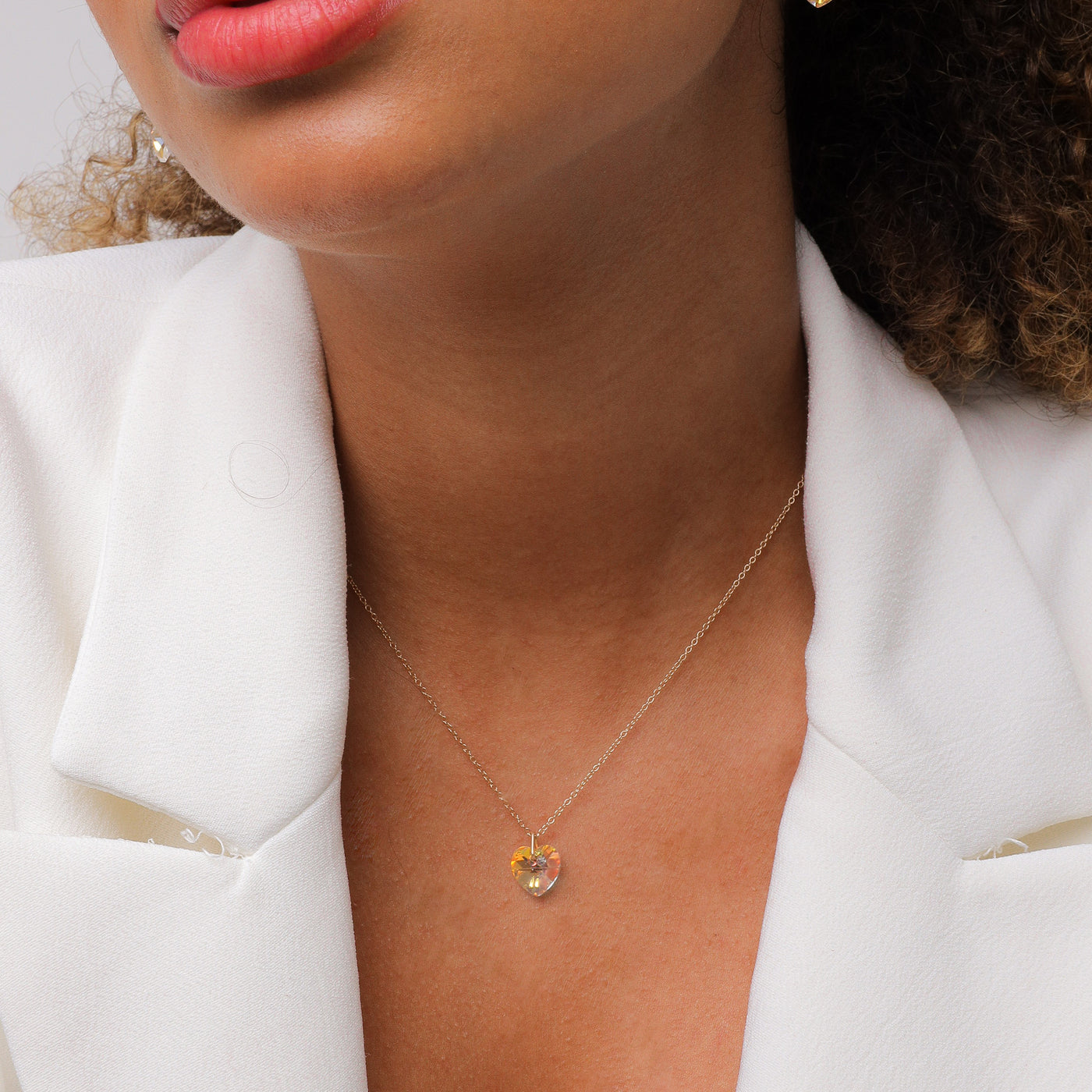 choker cadena invisible dije corazón SW