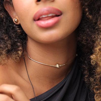 choker lam degradé acanalada