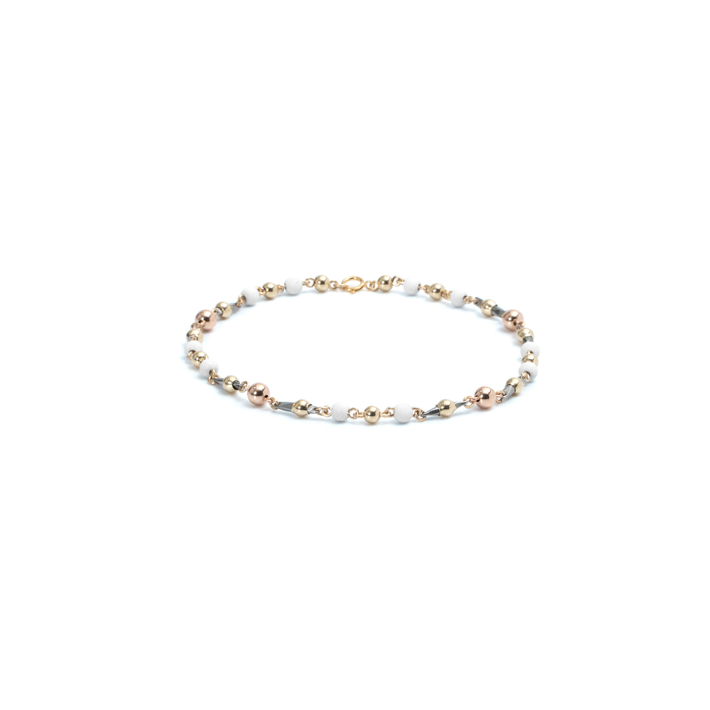 Tobillera Oro Laminado Dorada Especial Eslabon Neopreno Bola 4mm