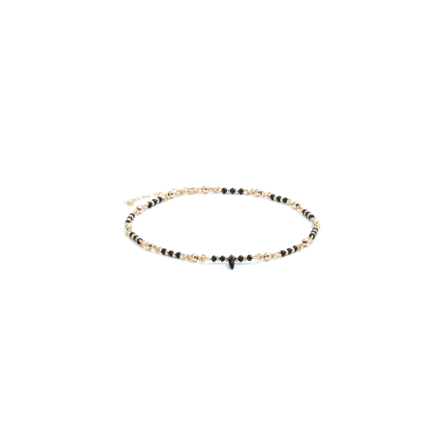 Tobillera Oro Laminado Dorada Mostacilla - Proteccion