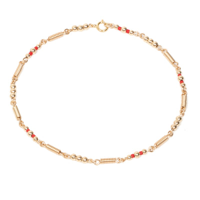 Tobillera Oro Laminado Dorada Tornillo Bola 3mm