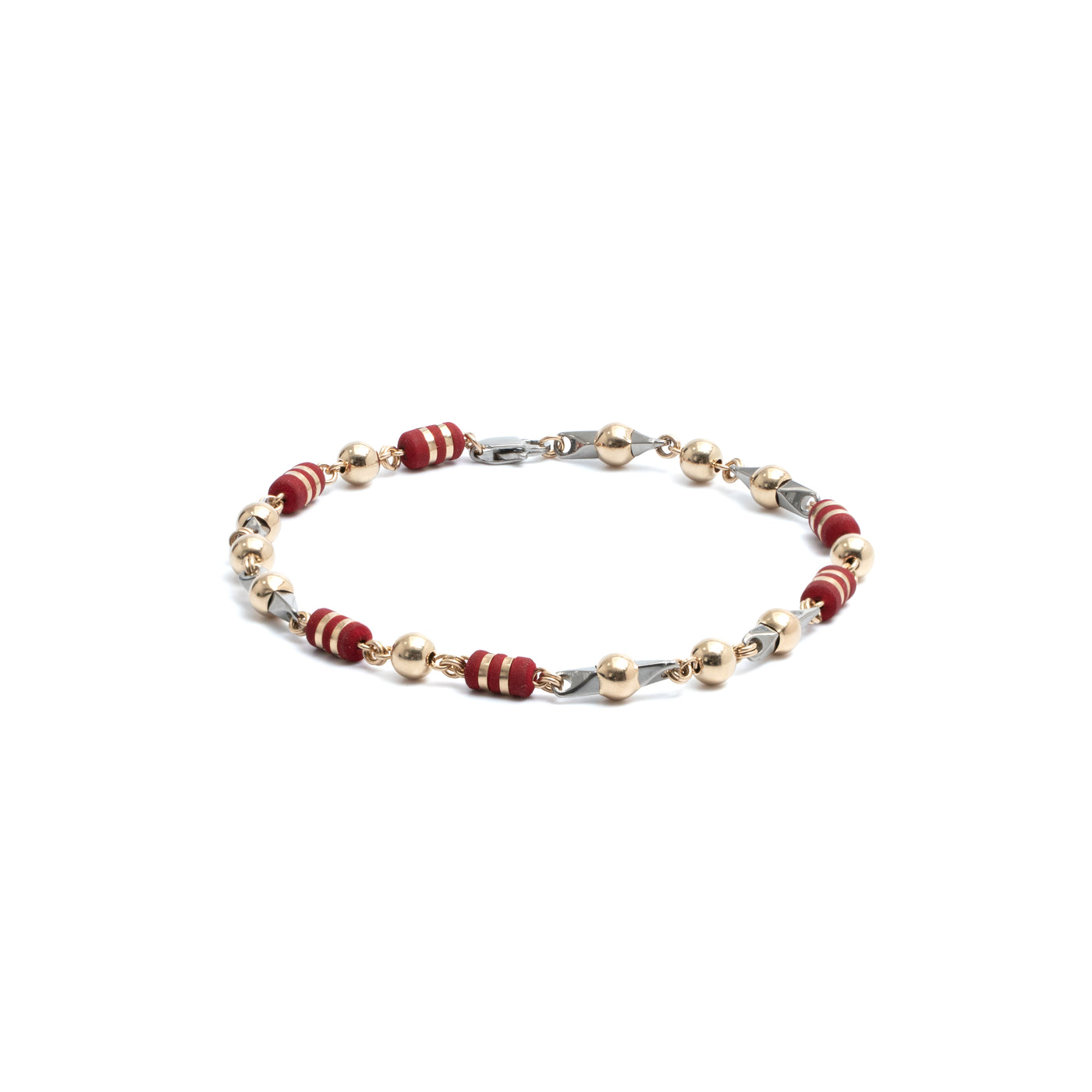 Tobillera Oro Laminado Especial Barril Cinta Pin Bola 6mm Dorado