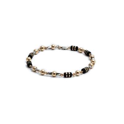 Tobillera Oro Laminado Especial Barril Cinta Pin Bola 6mm Dorado