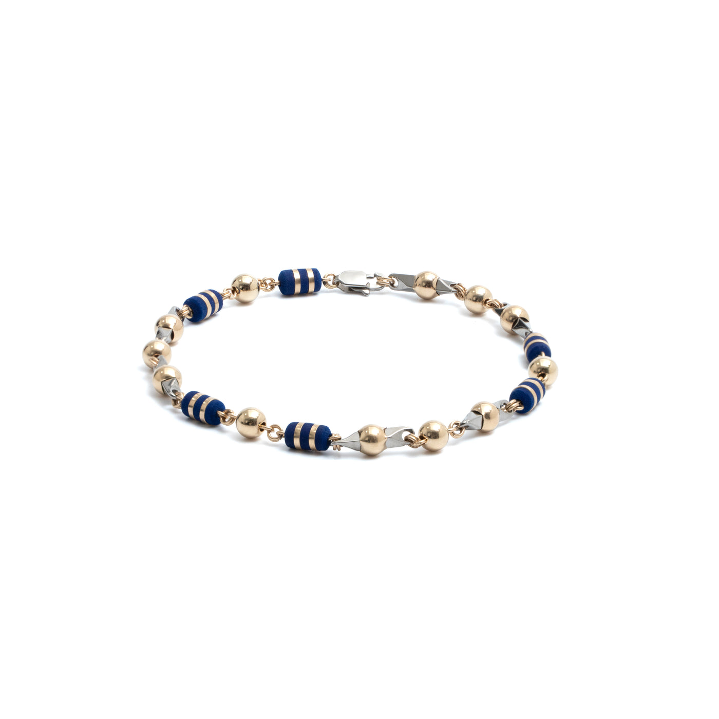 Tobillera Oro Laminado Especial Barril Cinta Pin Bola 6mm Dorado