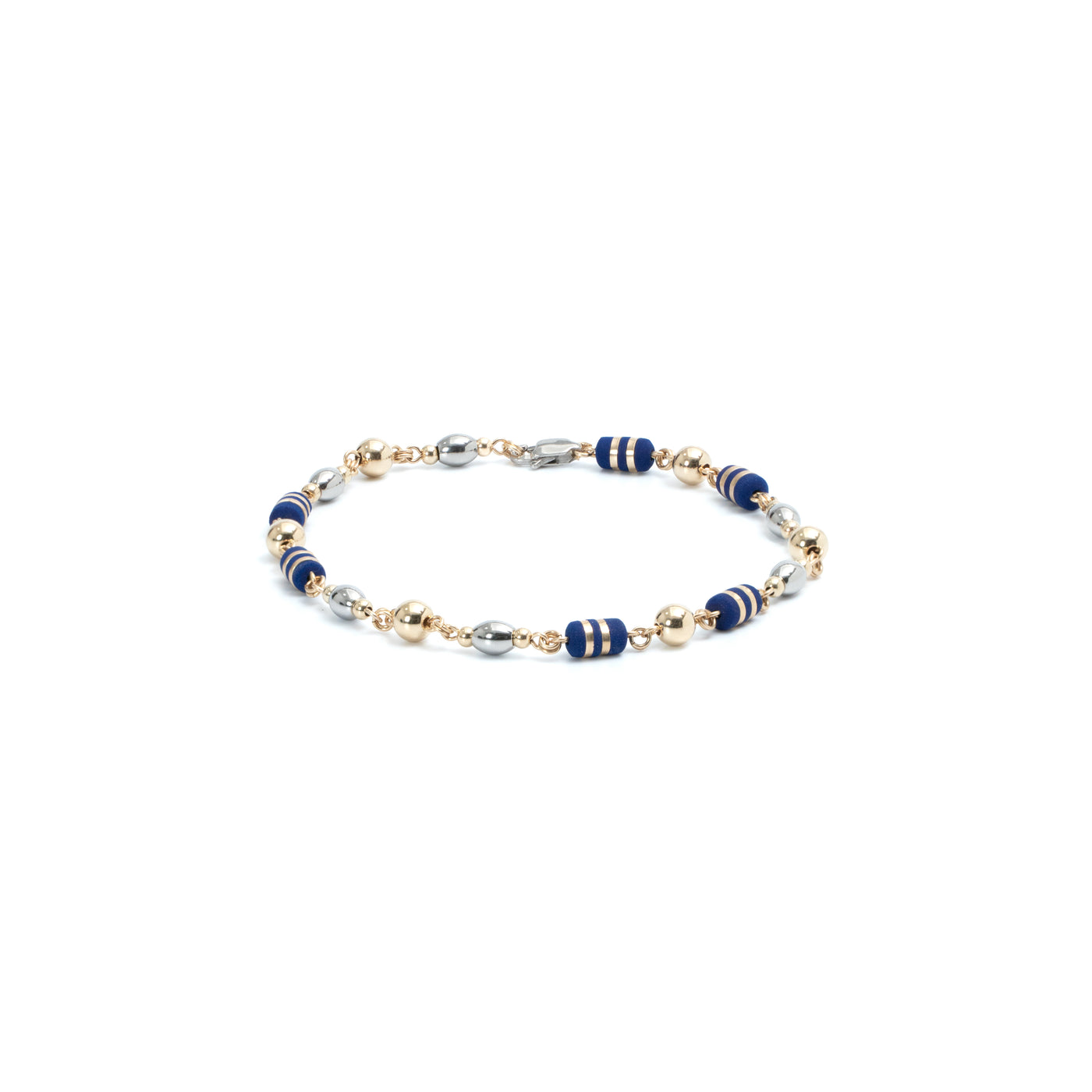 Tobillera Oro Laminado Dorada Especial Ovalo Barril Cinta Bola 6mm