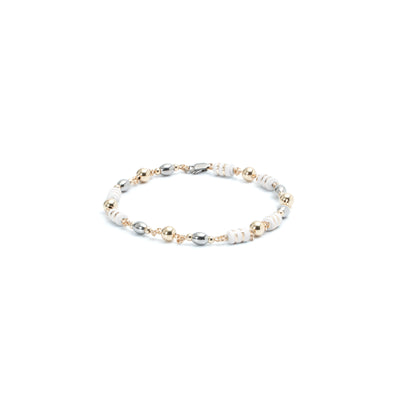 Tobillera Oro Laminado Dorada Especial Ovalo Barril Cinta Bola 6mm