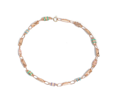 TOBILLERA RUSTICA LAM CAUCHOS ROSE