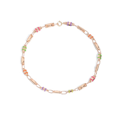 TOBILLERA RUSTICA LAM CAUCHOS ROSE