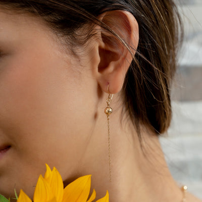 Arete fantasía oro laminado 18k dorado