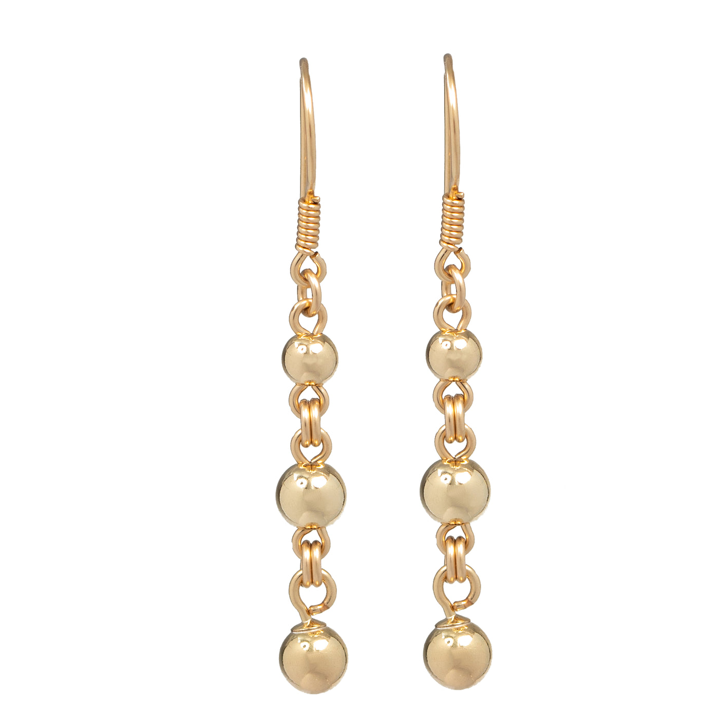 Arete oro laminado 18k en degradé 6mm