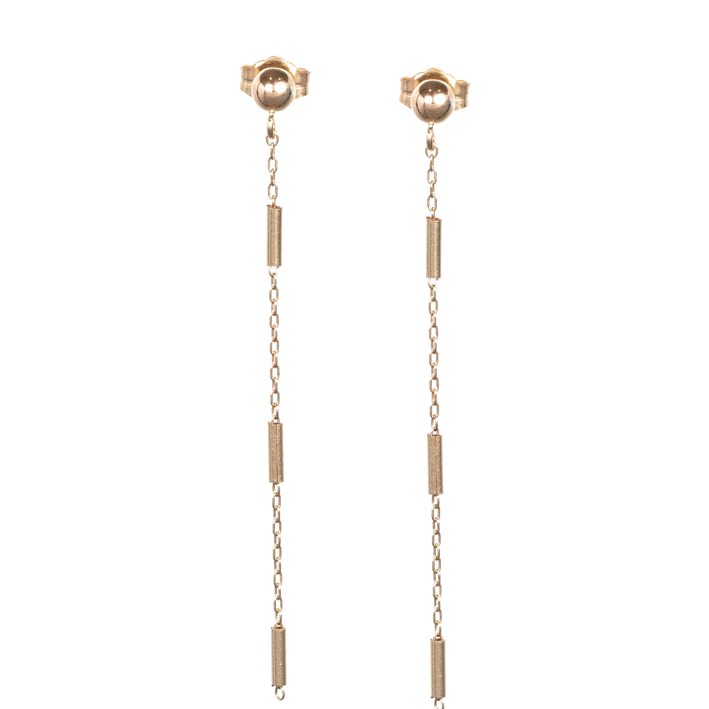 Arete en oro laminado 18k cable canutillo