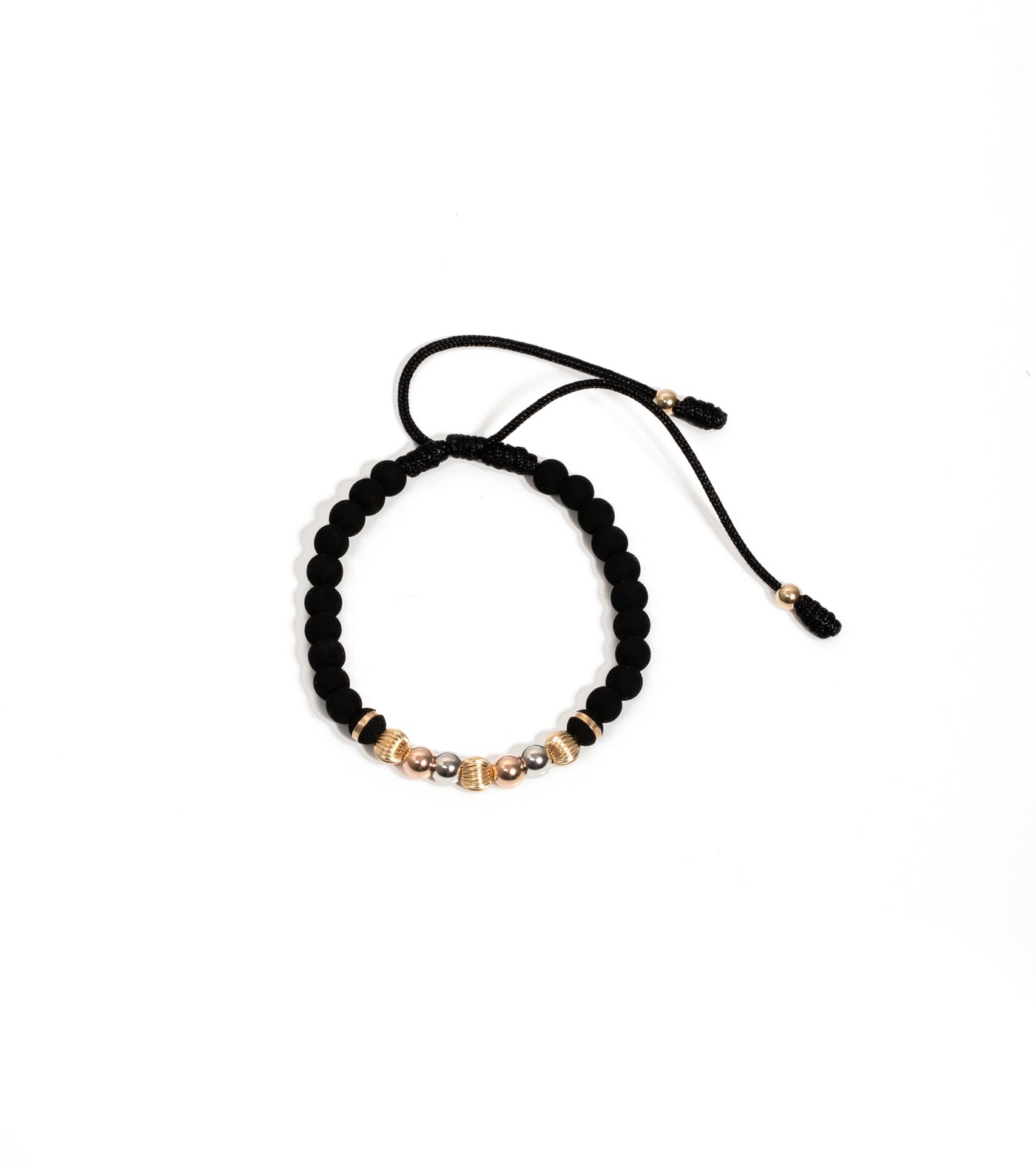 PULSERA NEO 5 3 TONOS BOLA ACANALADA