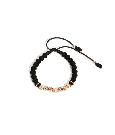 PULSERA NEO 6 - 3 TONOS BOLA ACANALADA