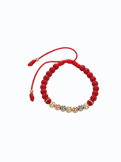 PULSERA NEO 6 - 3 TONOS BOLA ACANALADA