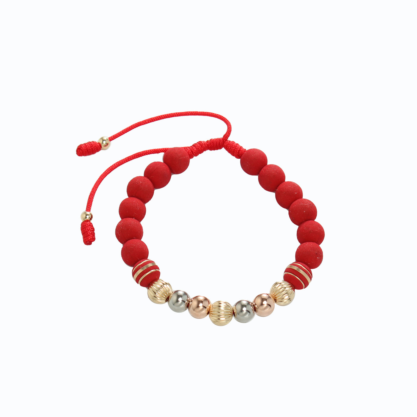 Pulsera Neo – 3 tonos bola acanalada 7 mm