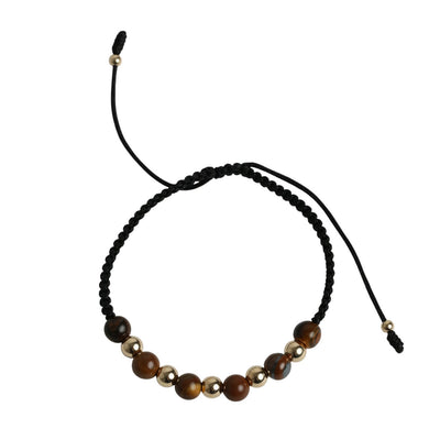 Pulsera tejida piedra malaquita b5