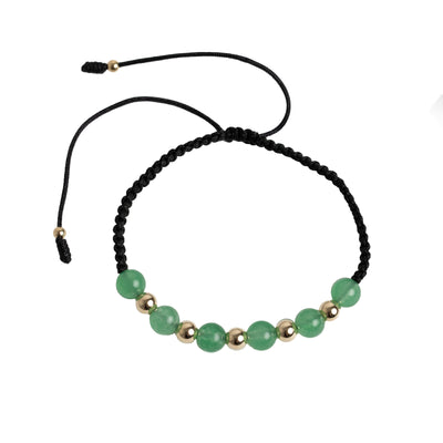 Pulsera tejida piedra malaquita b5