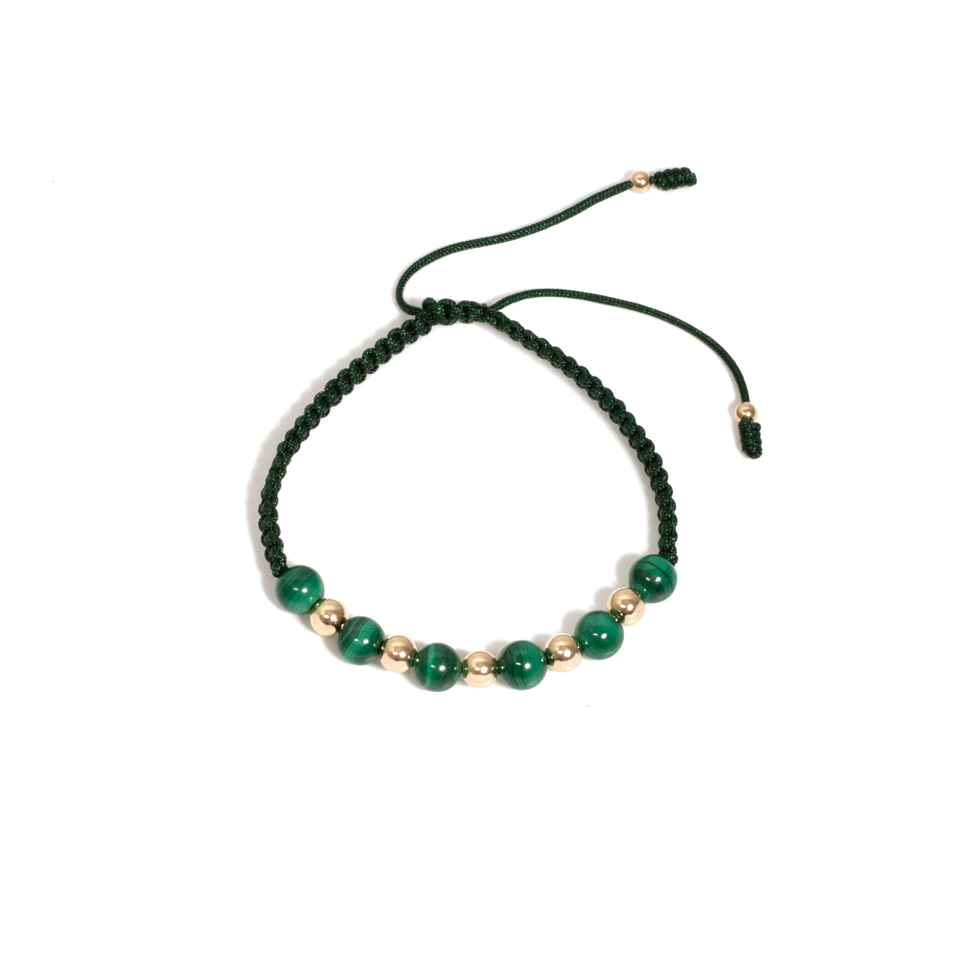 Pulsera tejida piedra malaquita b5