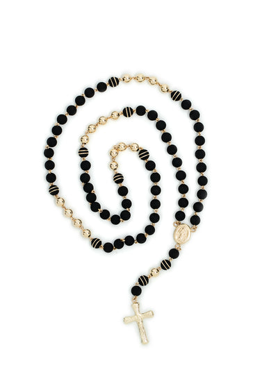 Rosario oro laminado 18k neopreno clásico 6mm